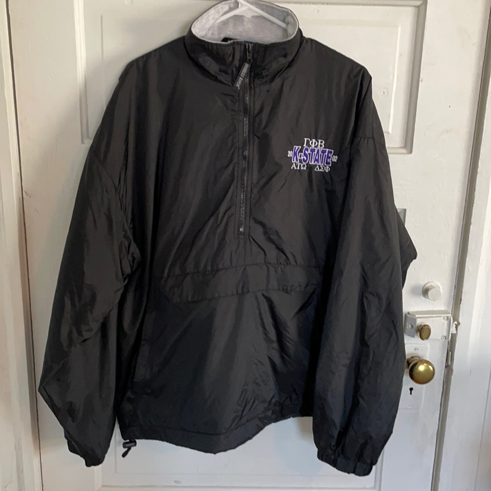 Unisex lined windbreaker Kansas state university